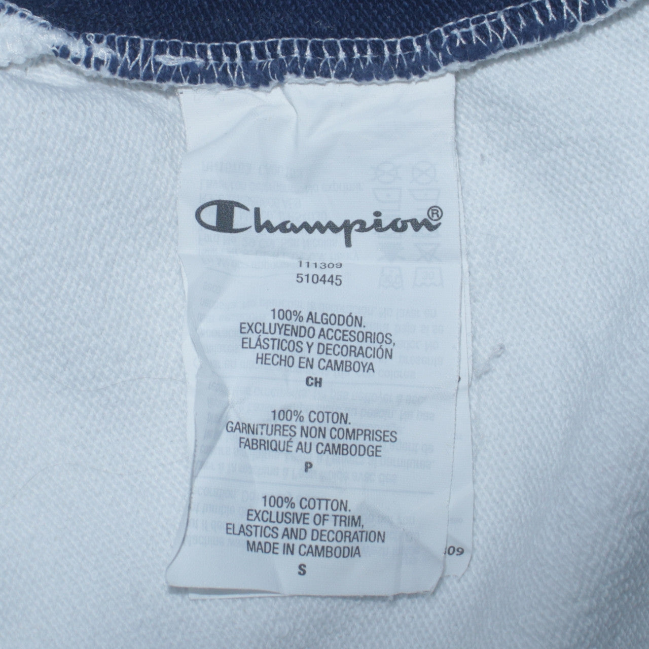 Womens UK Size S Champion White Pullover Sweatshirt