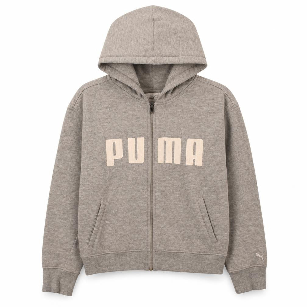 Womens UK Size M PUMA Grey Full Zip Hoodie
