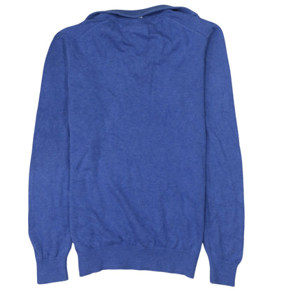 Mens UK Size L Tommy Hilfiger Blue 1/4 Zip Jumper
