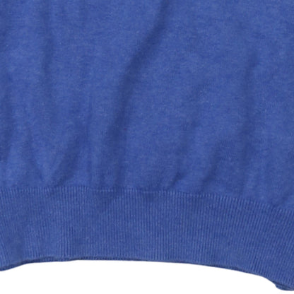 Mens UK Size L Tommy Hilfiger Blue 1/4 Zip Jumper