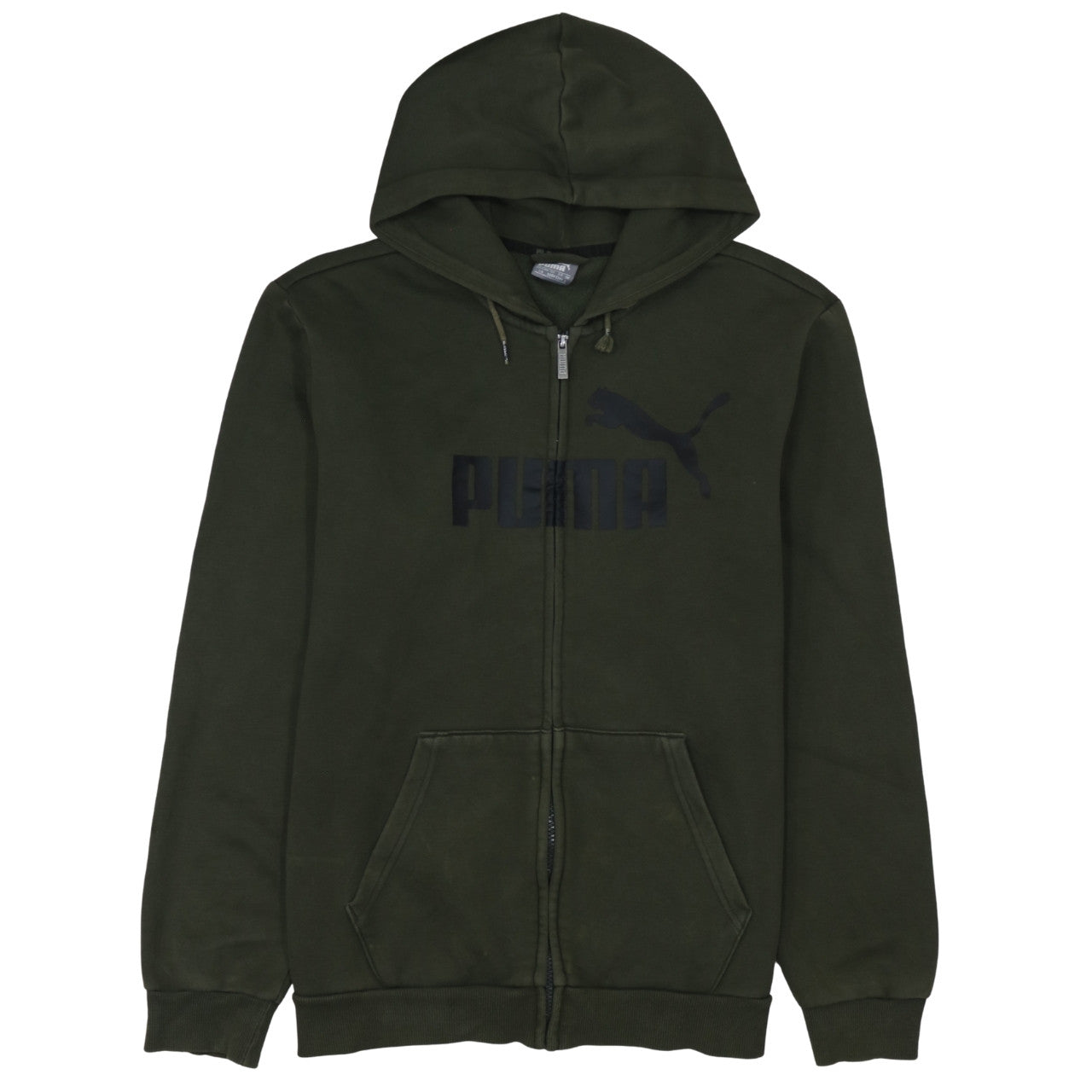 Mens UK Size L PUMA Green Full Zip Hoodie