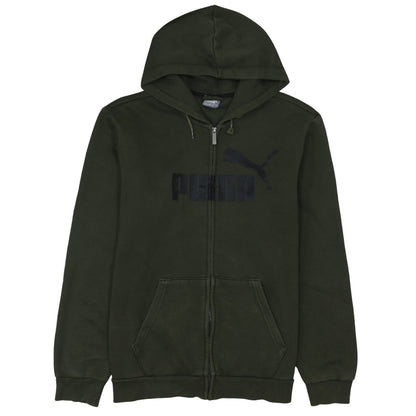 Mens UK Size L PUMA Green Full Zip Hoodie