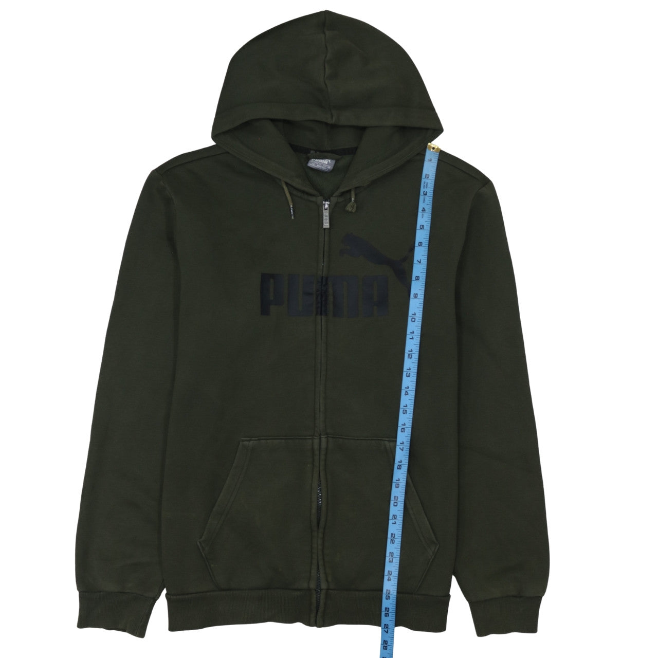 Mens UK Size L PUMA Green Full Zip Hoodie