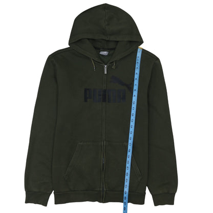Mens UK Size L PUMA Green Full Zip Hoodie