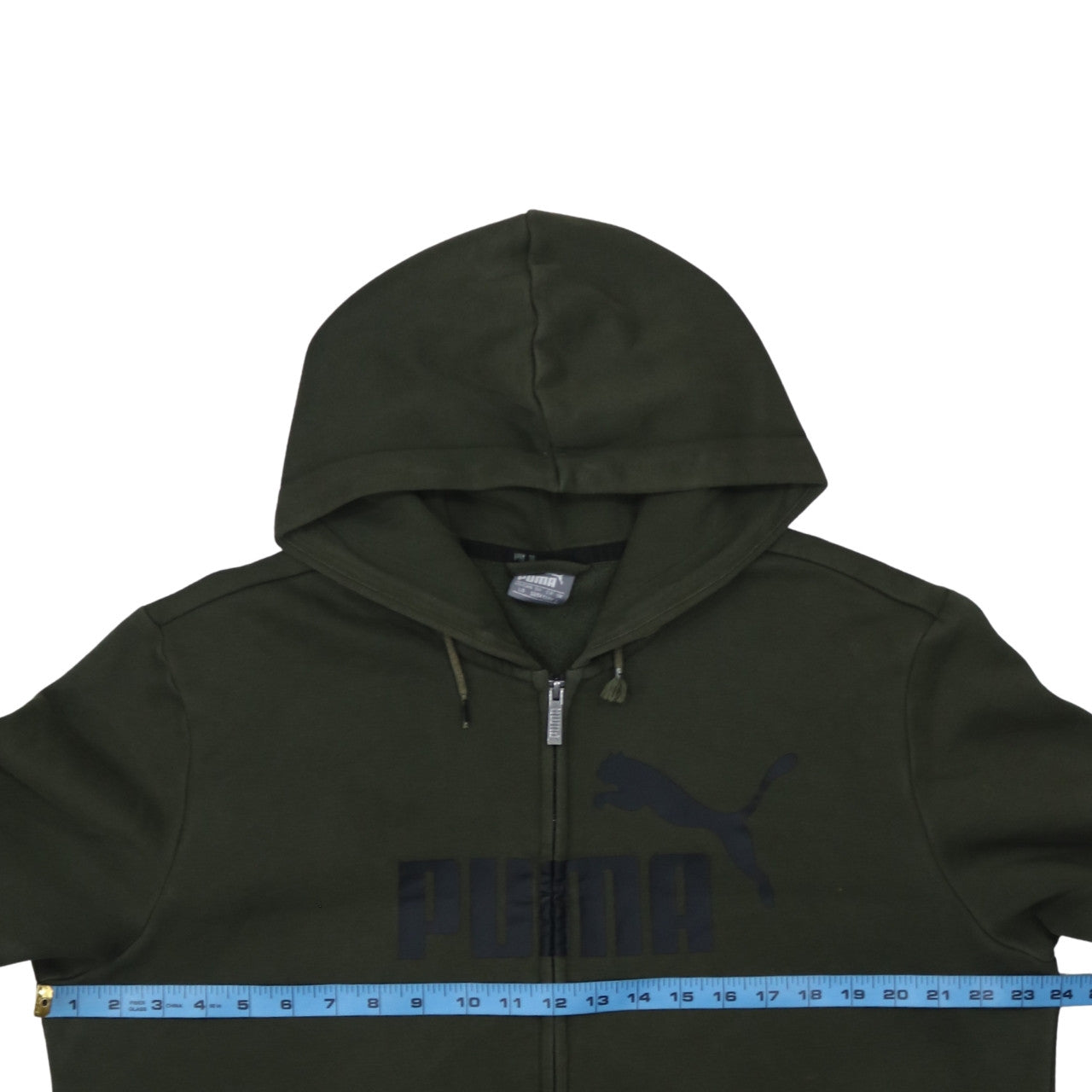Mens UK Size L PUMA Green Full Zip Hoodie