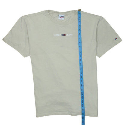 Tommy Jeans Men's Beige Cotton Crew Neck Short Sleeve T-Shirt S