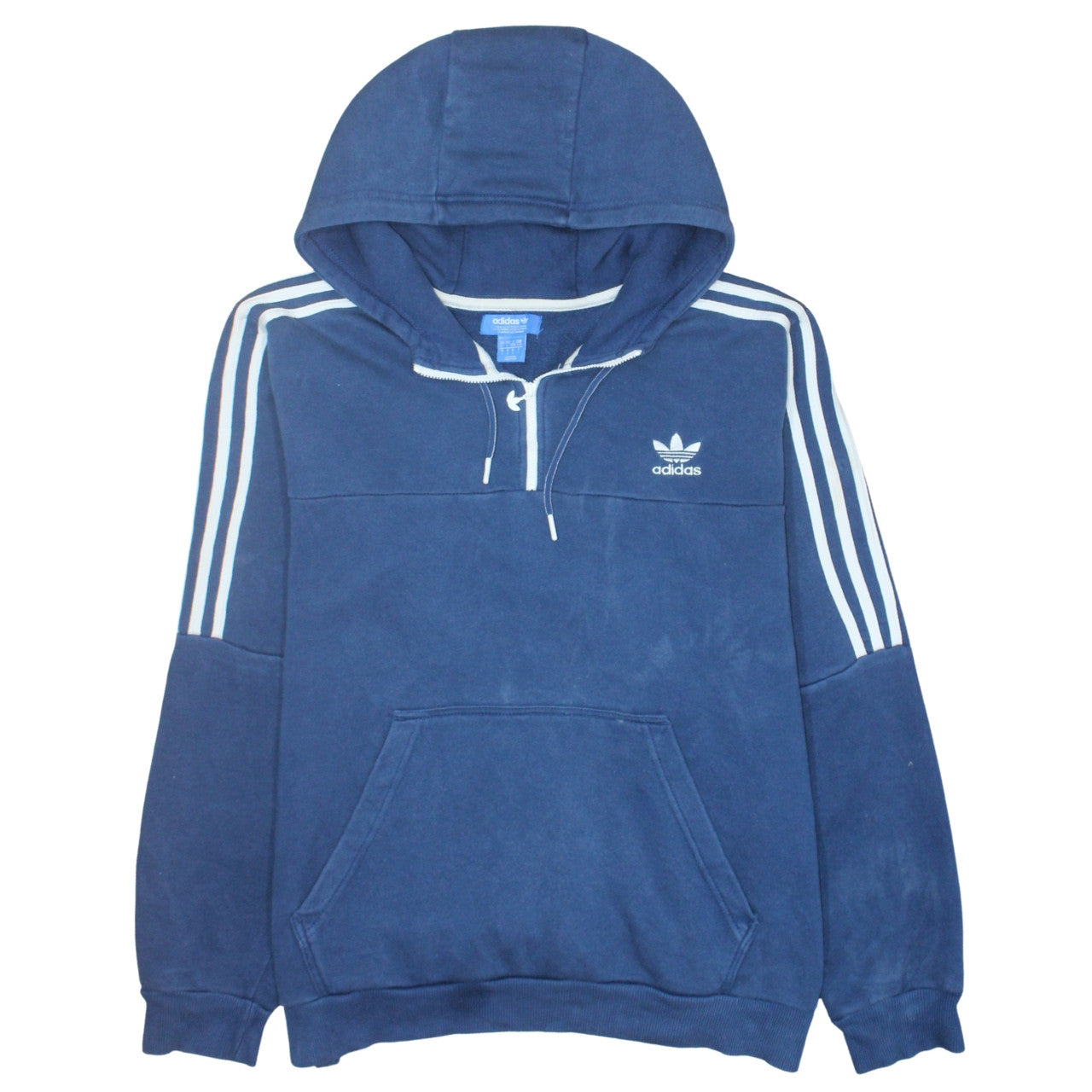Mens UK Size L adidas Blue Pullover Hoodie