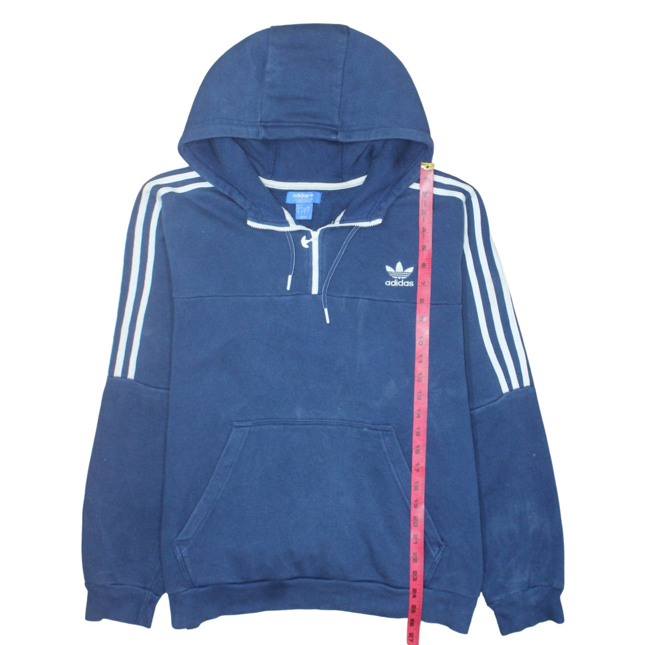 Mens UK Size L adidas Blue Pullover Hoodie