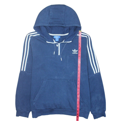 Mens UK Size L adidas Blue Pullover Hoodie