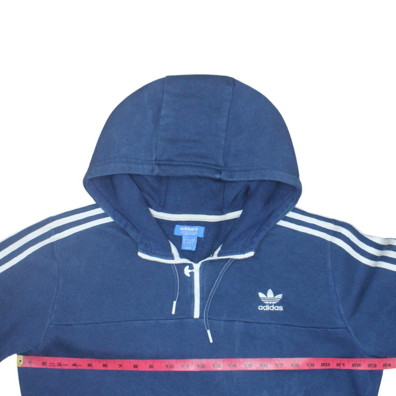 Mens UK Size L adidas Blue Pullover Hoodie
