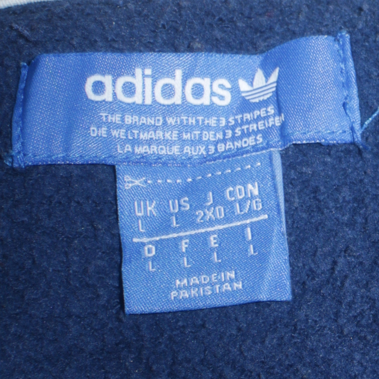 Mens UK Size L adidas Blue Pullover Hoodie