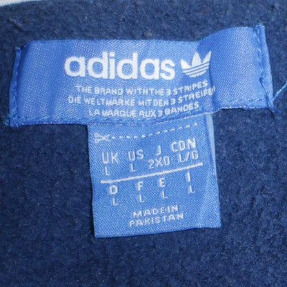 Mens UK Size L adidas Blue Pullover Hoodie