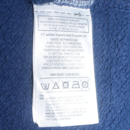 Mens UK Size L adidas Blue Pullover Hoodie