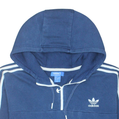 Mens UK Size L adidas Blue Pullover Hoodie