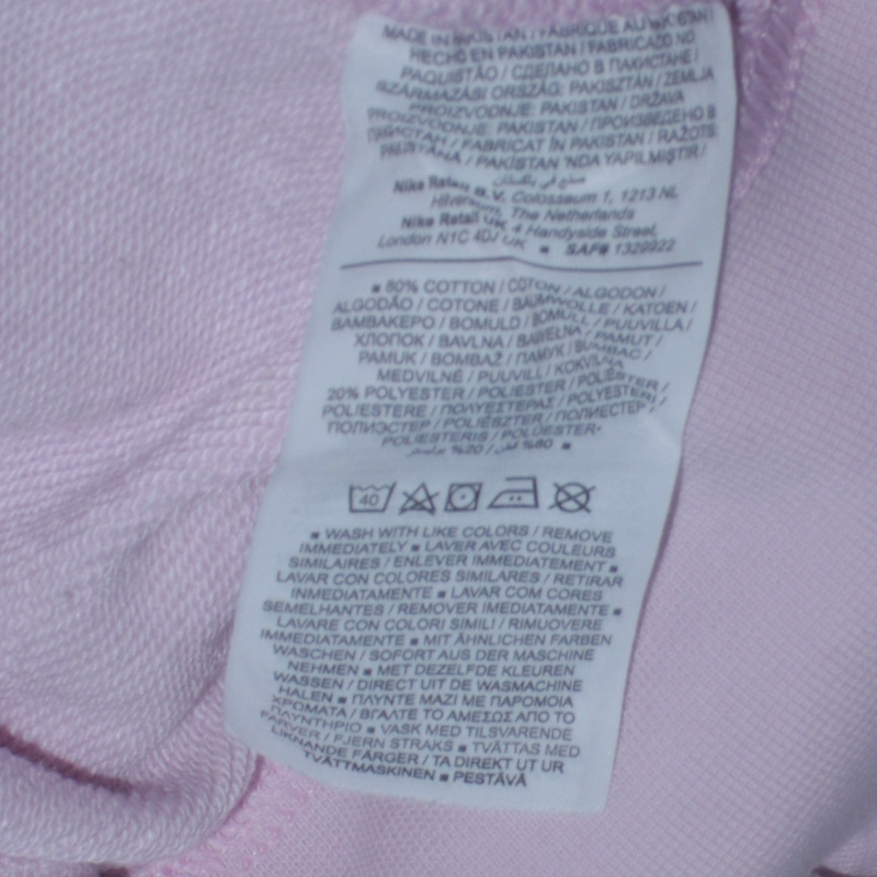 Mens UK Size XS Nike Pink Pullover Sweatshirt
