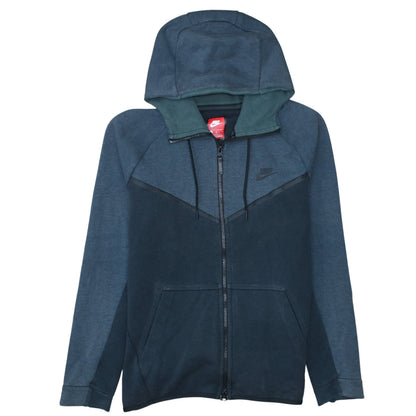 Mens UK Size M Nike Blue Full Zip Hoodie