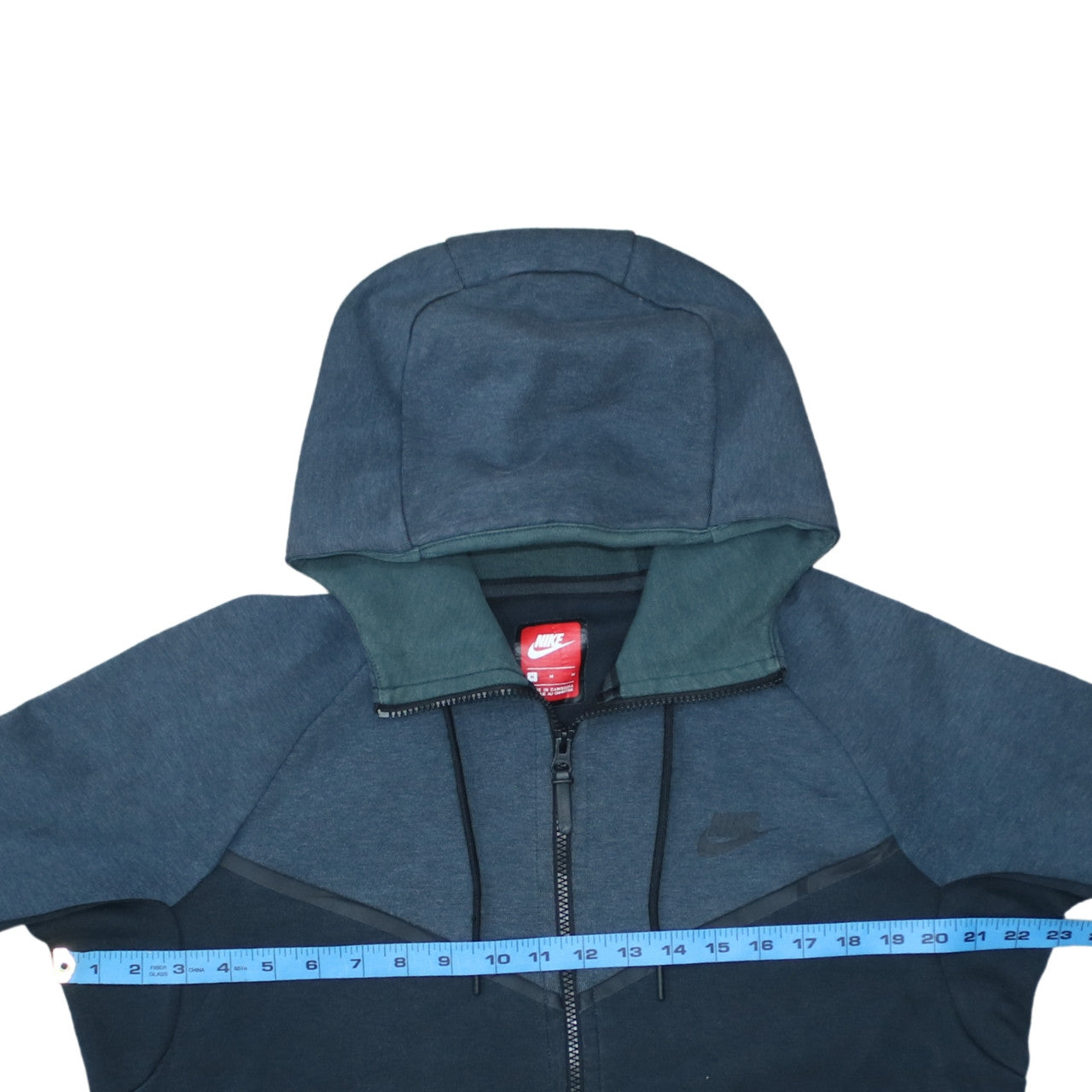 Mens UK Size M Nike Blue Full Zip Hoodie