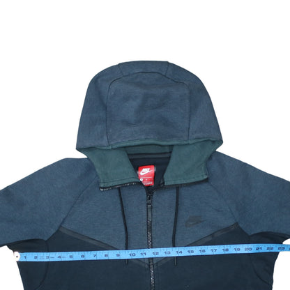 Mens UK Size M Nike Blue Full Zip Hoodie