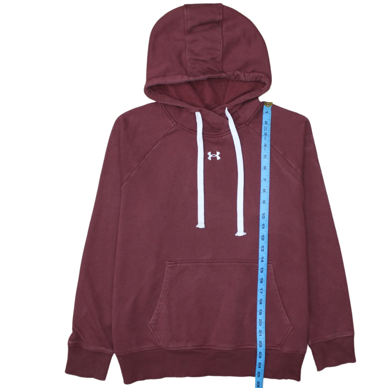 Womens UK Size L Under armour Red Pullover Hoodie