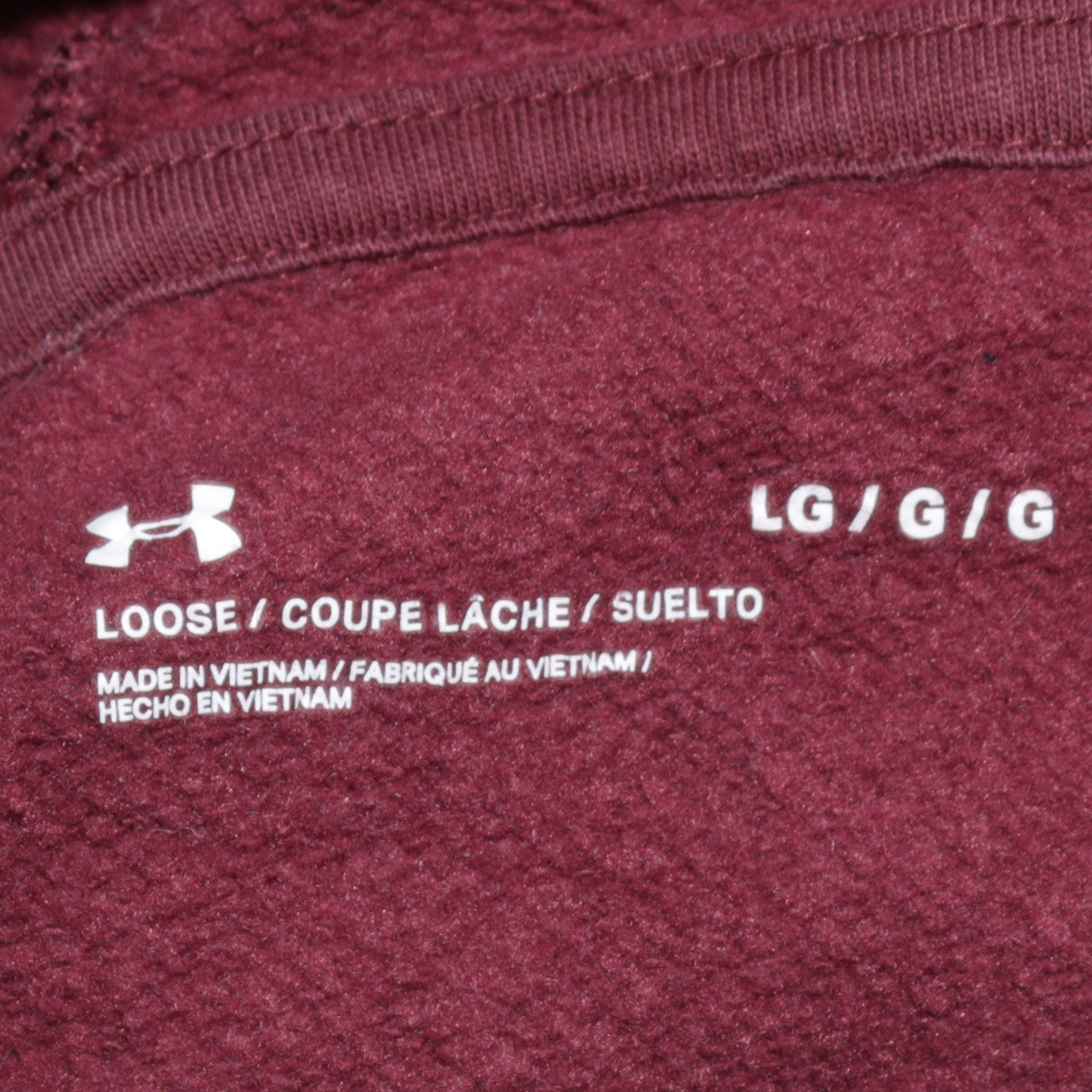Womens UK Size L Under armour Red Pullover Hoodie