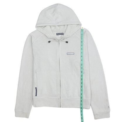 Womens UK Size L Reebok White Full Zip Hoodie