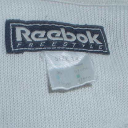 Womens UK Size L Reebok White Full Zip Hoodie