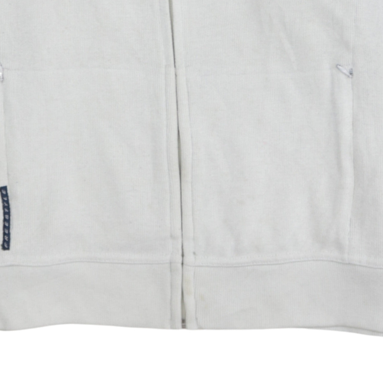 Womens UK Size L Reebok White Full Zip Hoodie