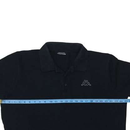 Kappa Men's Black 2XL Polo Shirt Cotton Logo Casual Wear