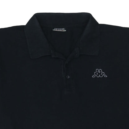 Kappa Men's Black 2XL Polo Shirt Cotton Logo Casual Wear