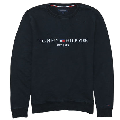 Mens UK Size L Tommy Hilfiger Black Pullover Sweatshirt