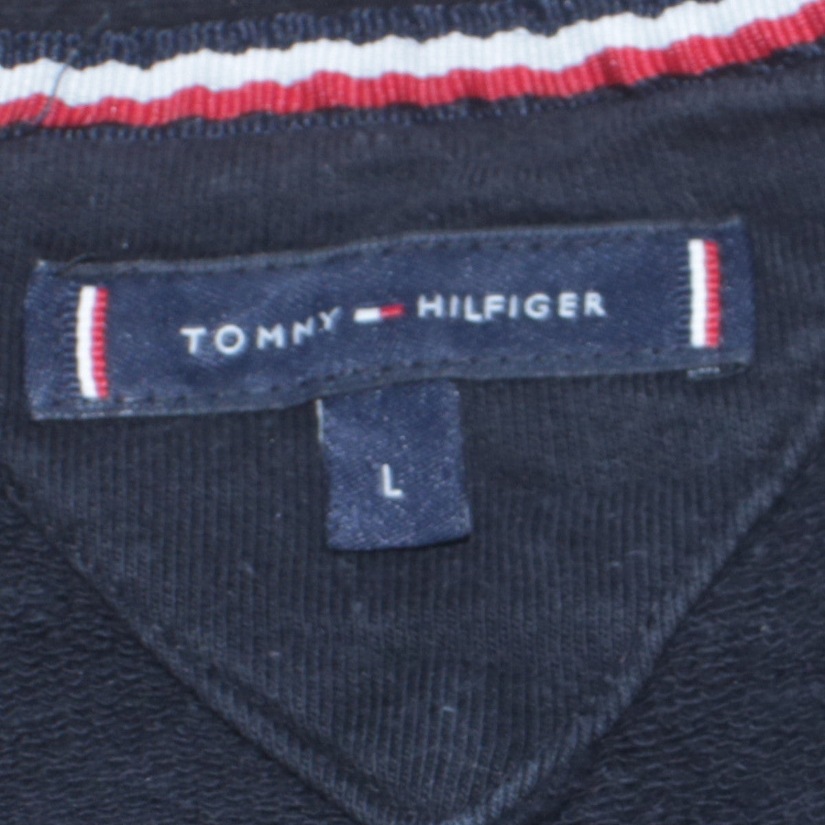 Mens UK Size L Tommy Hilfiger Black Pullover Sweatshirt