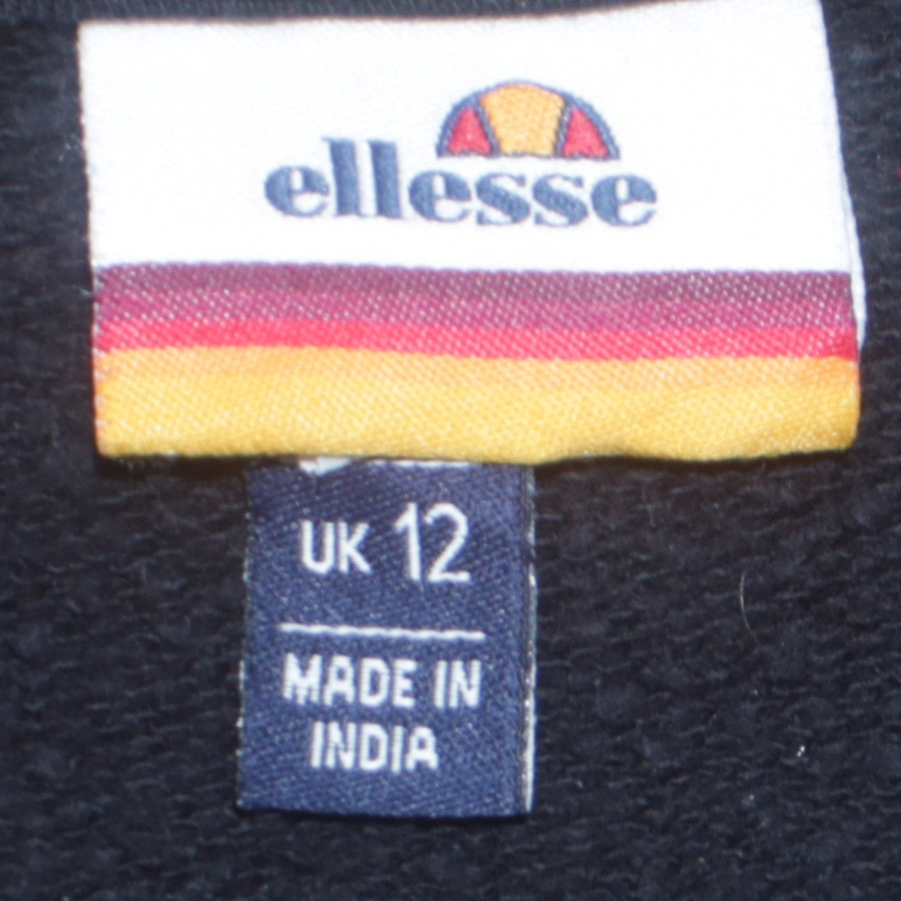 Womens UK Size 12 ellesse Black Pullover Sweatshirt