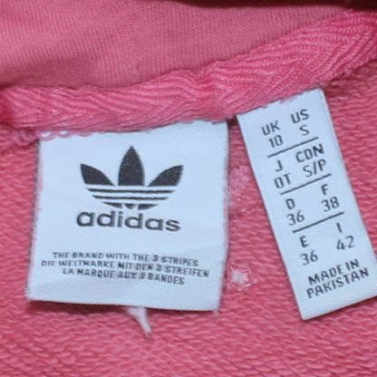 Womens UK Size 10 adidas Pink Pullover Hoodie