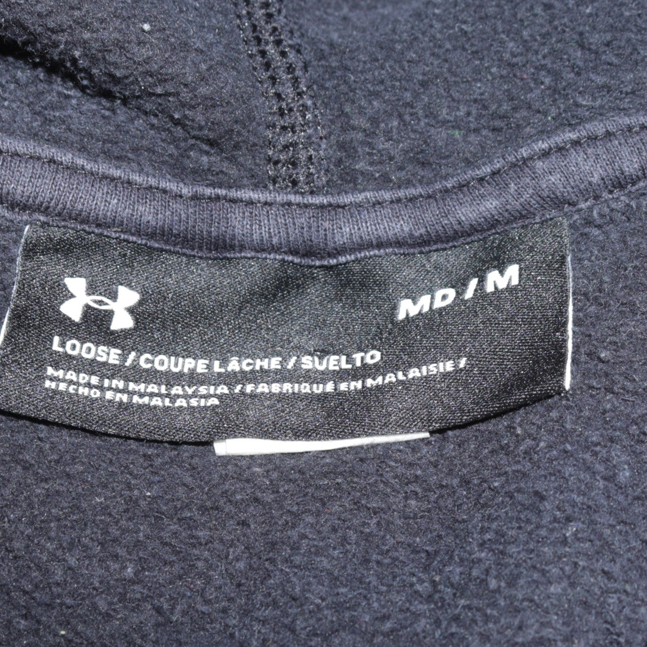 Mens UK Size M Under armour Black Pullover Hoodie