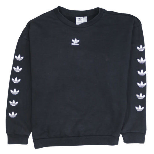 Womens UK Size XS adidas Black Pullover Sweatshirt