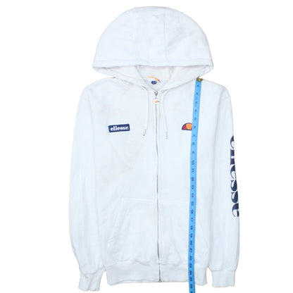 Womens UK Size 8 ellesse White Full Zip Hoodie