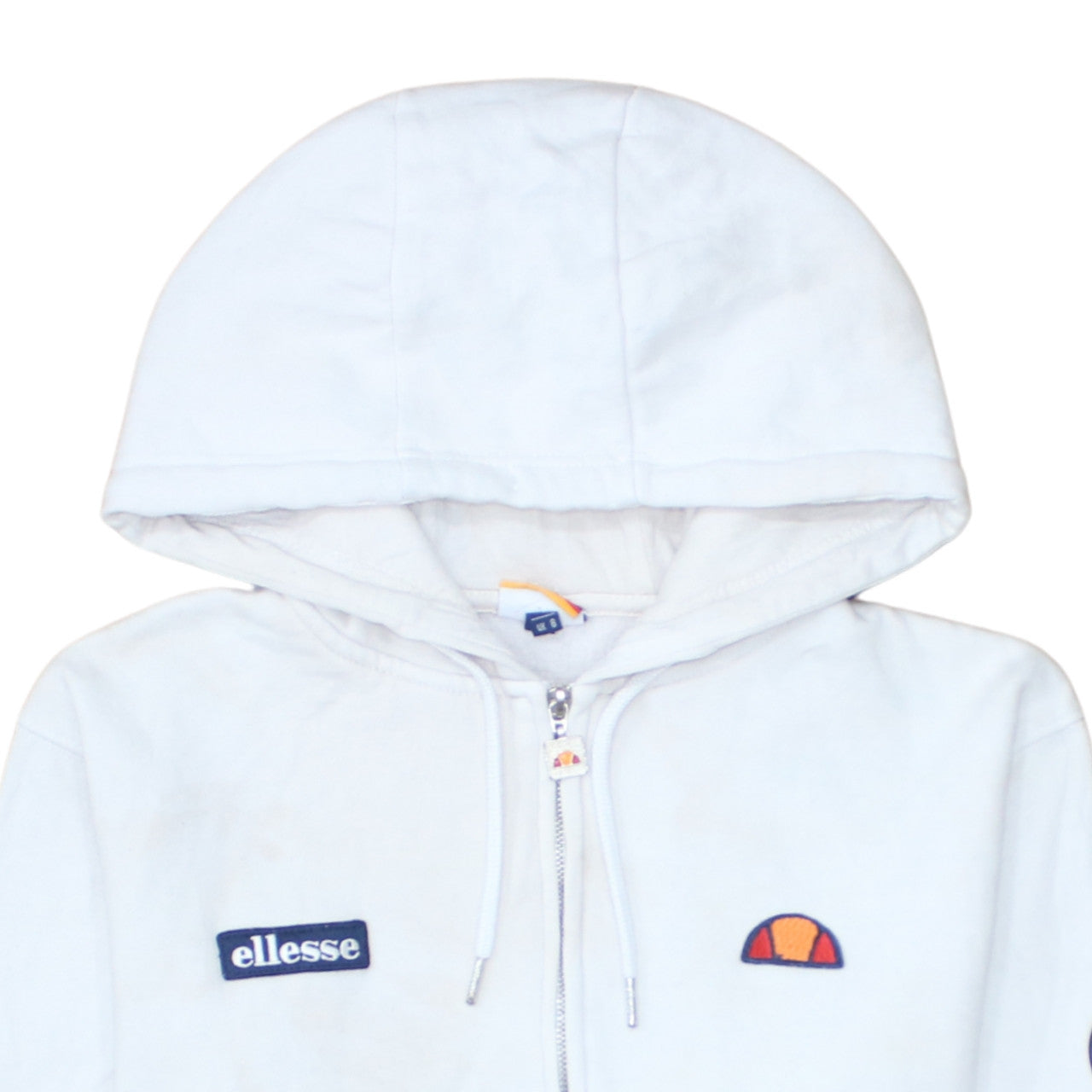 Womens UK Size 8 ellesse White Full Zip Hoodie