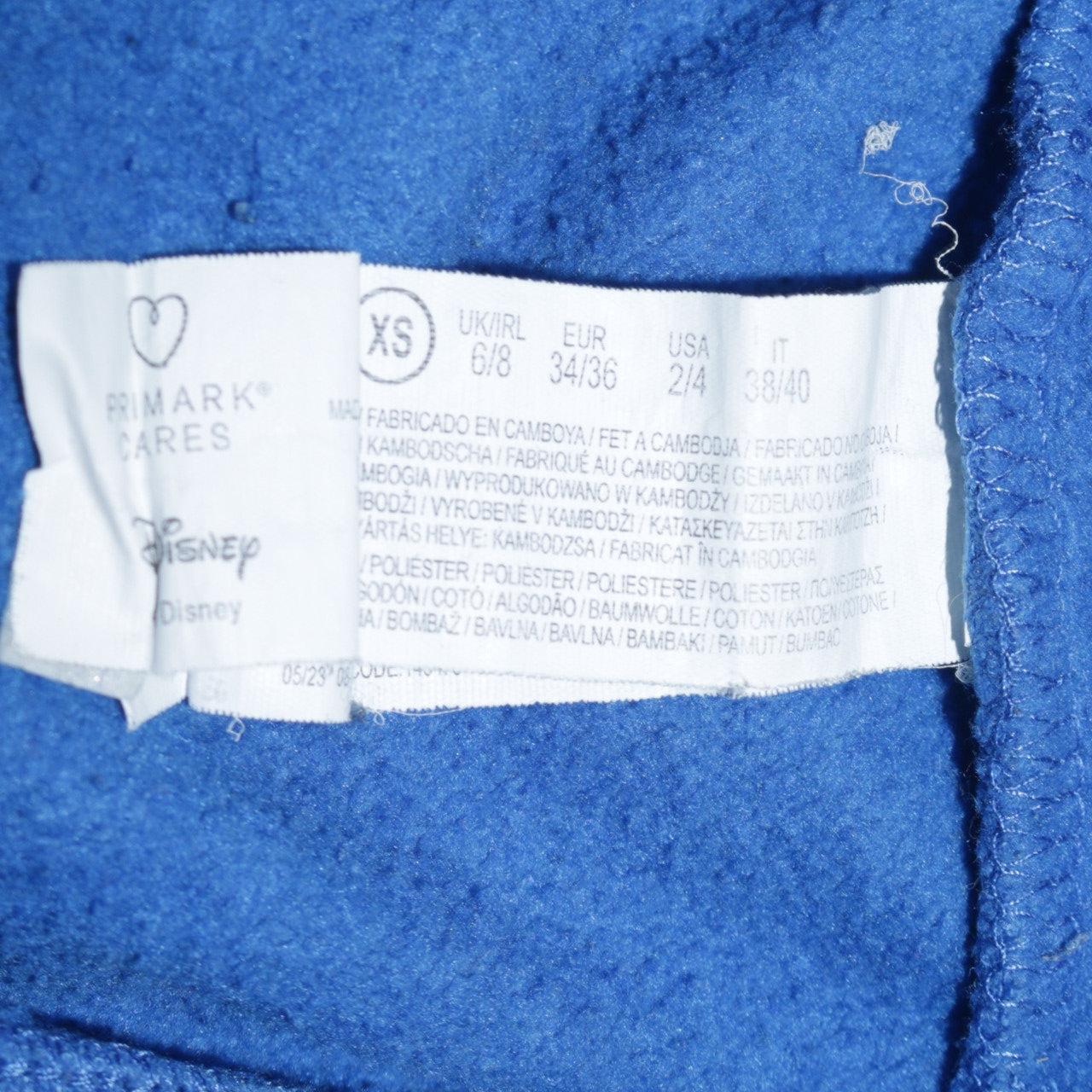 Womens UK Size XS Disney Blue Pullover Hoodie