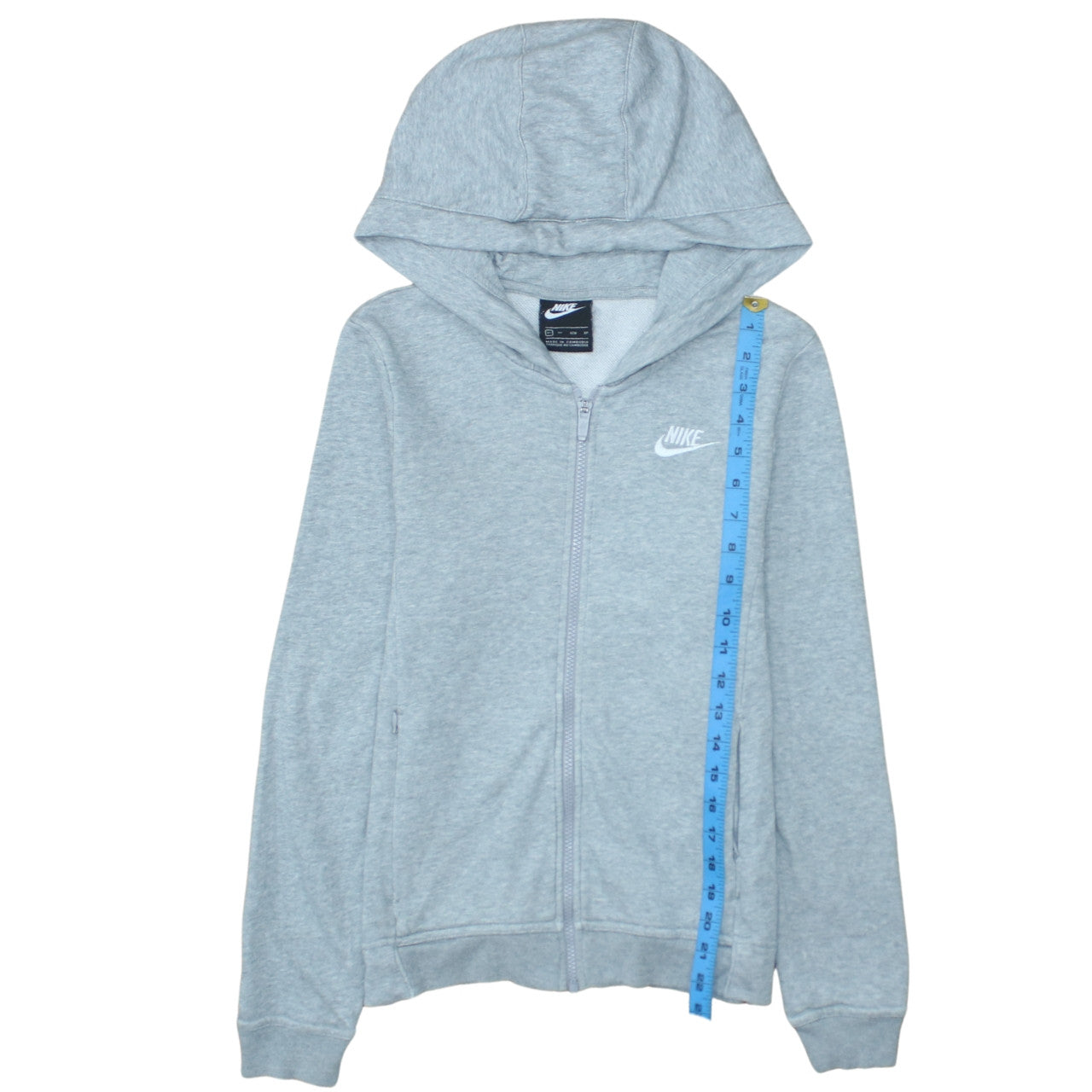 Mens UK Size XS Nike Grey Full Zip Hoodie