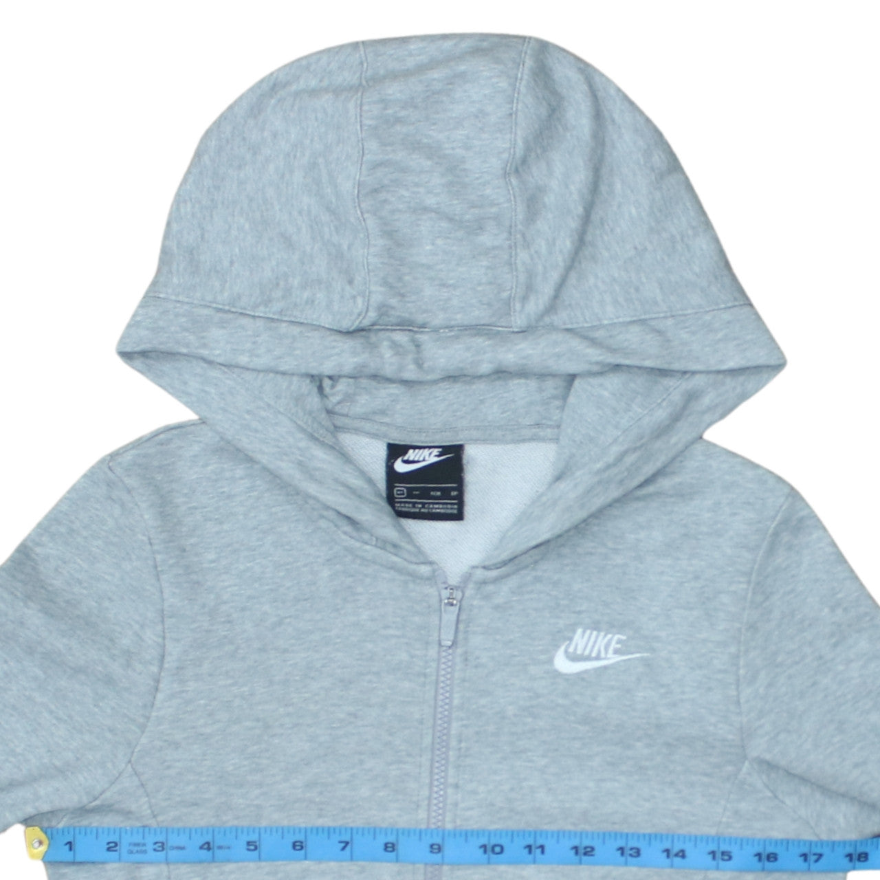 Mens UK Size XS Nike Grey Full Zip Hoodie