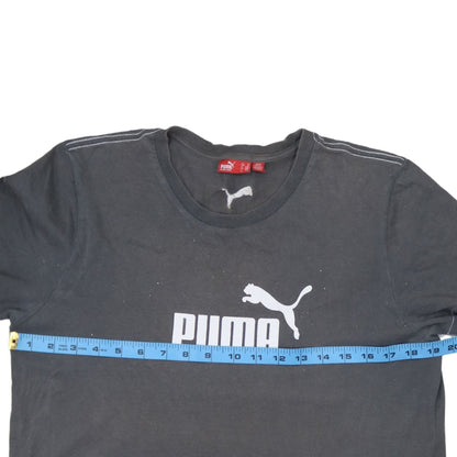 Puma Men's Black Short Sleeve Logo Graphic Cotton T-Shirt M