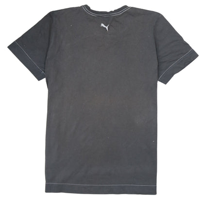 Puma Men's Black Short Sleeve Logo Graphic Cotton T-Shirt M