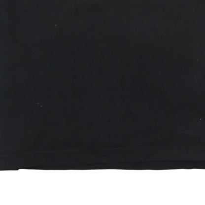 Puma Men's Black Blue Graphic Logo Cotton T-Shirt Size M