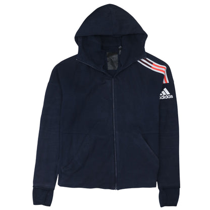 Mens UK Size M adidas Blue Full Zip Hoodie
