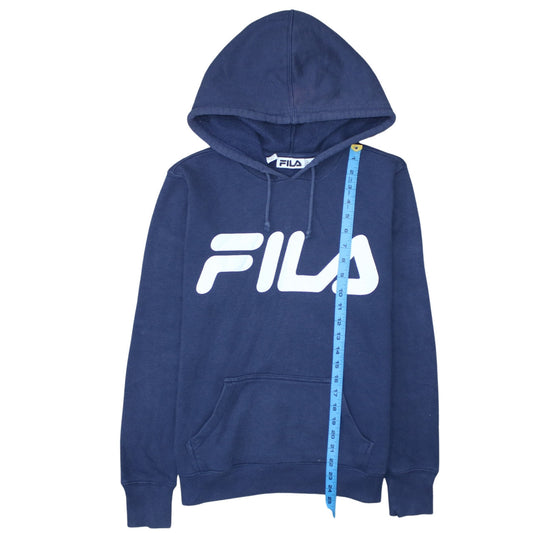 Womens UK Size 12 FILA Blue Pullover Hoodie