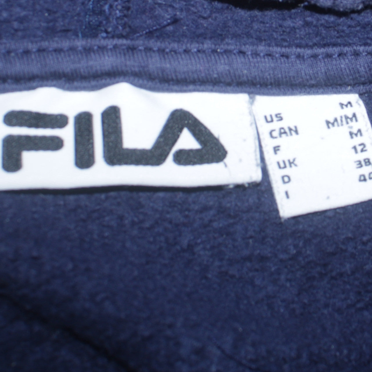 Womens UK Size 12 FILA Blue Pullover Hoodie