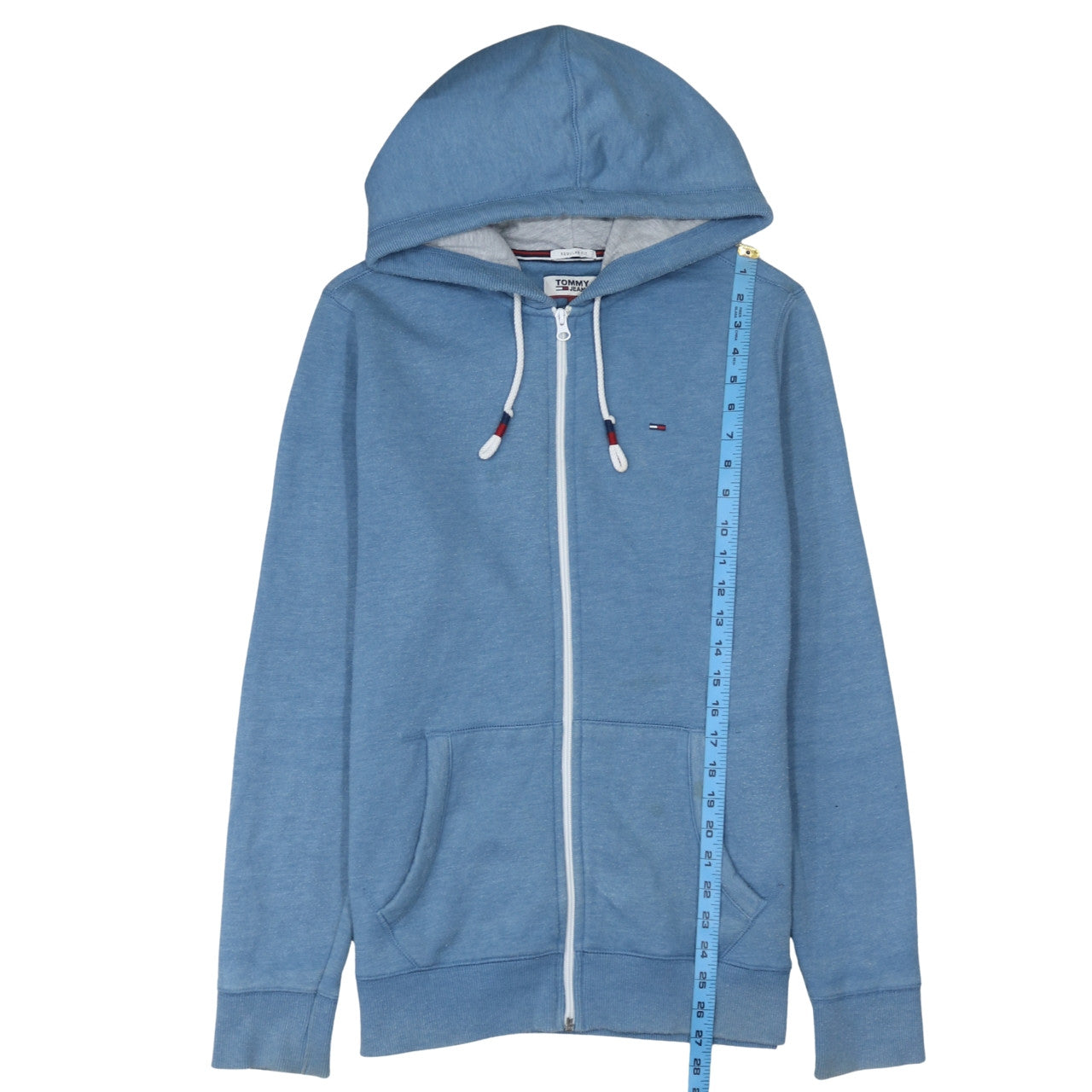 Mens UK Size M Tommy Jeans Blue Full Zip Hoodie