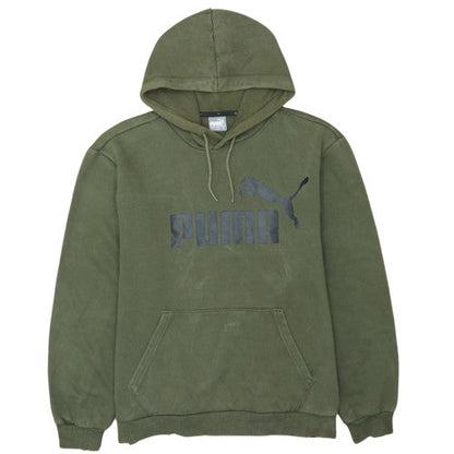 Mens UK Size XL PUMA Green Pullover Hoodie