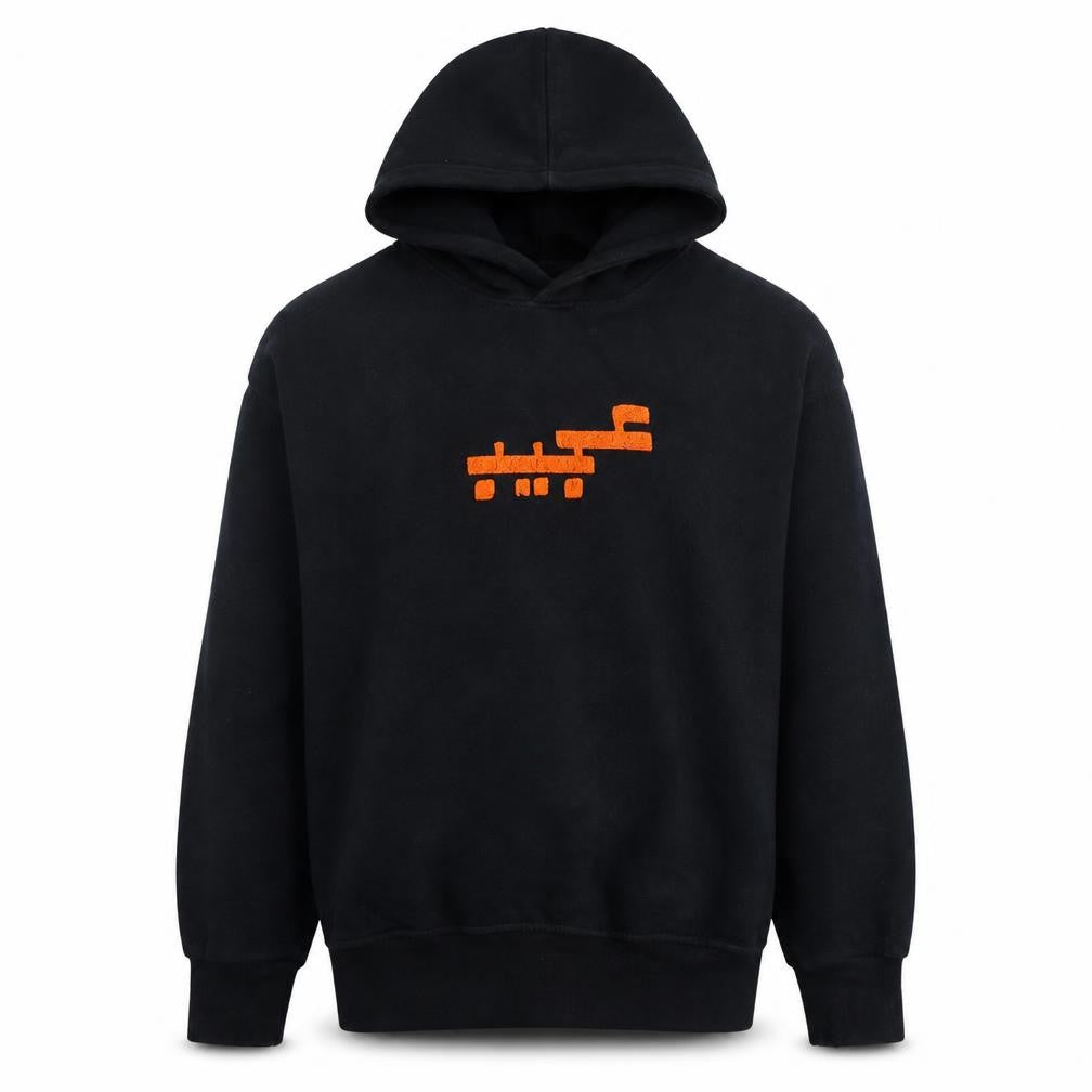 Mens UK Size L AJEEB Black Pullover Hoodie