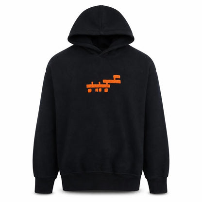 Mens UK Size L AJEEB Black Pullover Hoodie